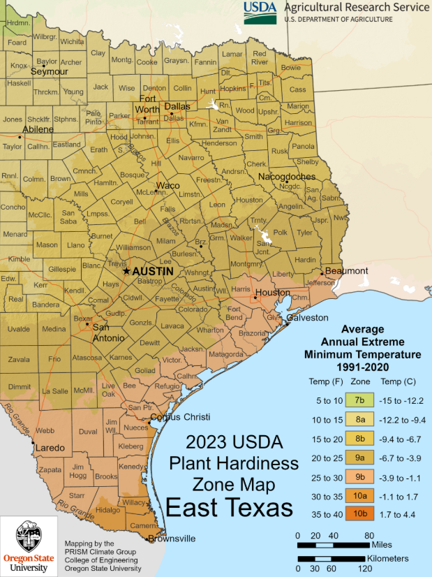 USDA Hardiness Zone Map