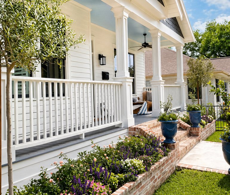 Landscaping and outdoor living project by Strong Landscaping near Montrose, TX