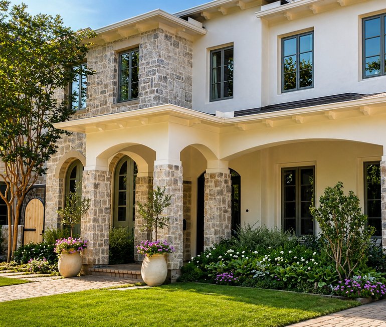 Landscaping and outdoor living project by Strong Landscaping near Rice Military, TX