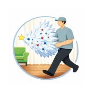 In-Home flocked or artificial tree removal