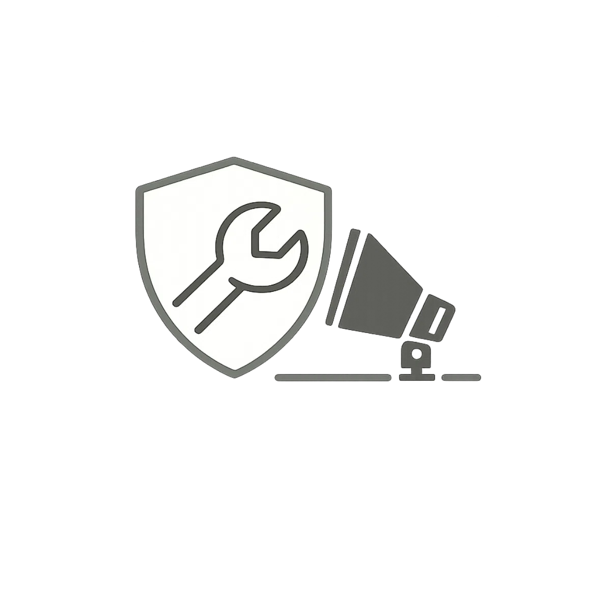 Professional landscape lighting installation icon showing outdoor light fixture and service protection symbol in Houston